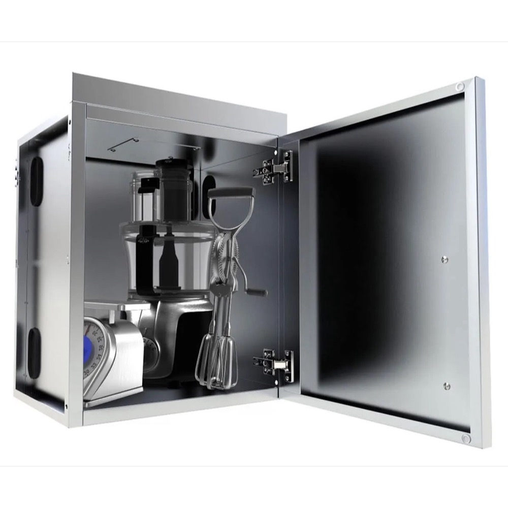 Sunstone Grills 18 Inch 304 Stainless Steel Right Hinged Single Door Upper Wall Cabinet