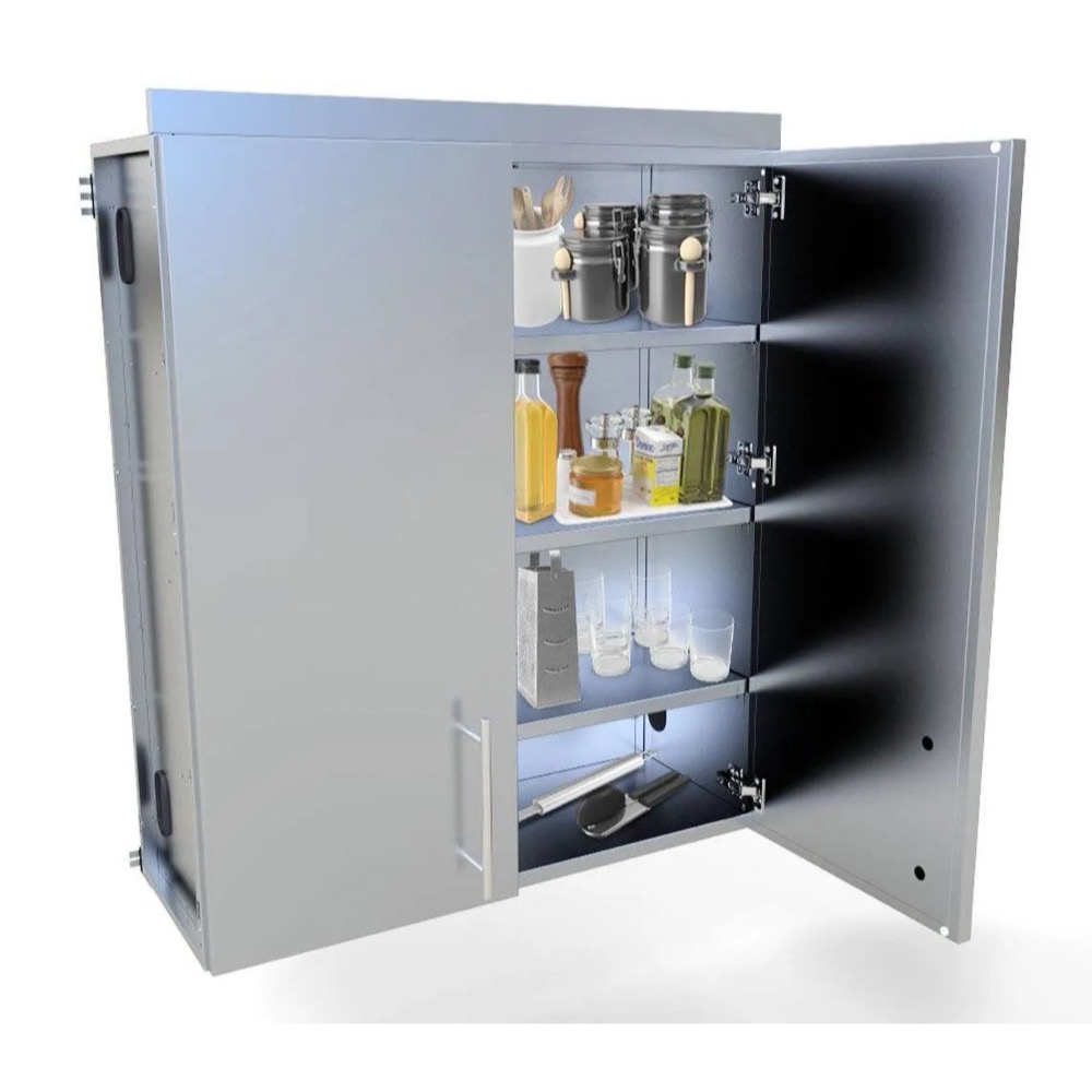 Sunstone Grills 36 Inch 304 Stainless Steel Full Height Double Door Upper Wall Cabinet