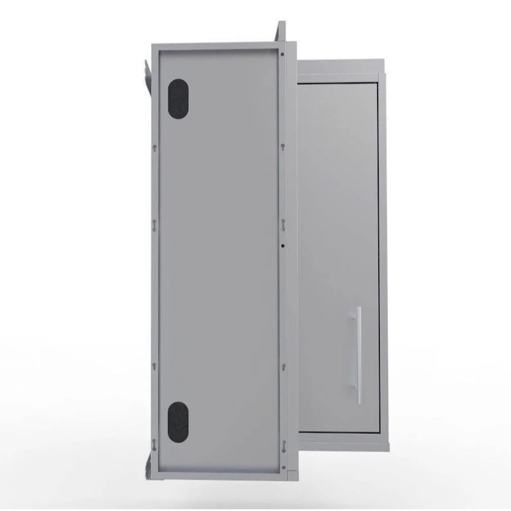 Sunstone Grills 24 Inch 304 Stainless Steel Full Height Upper Wall Corner Cabinet with Swivel Shelves