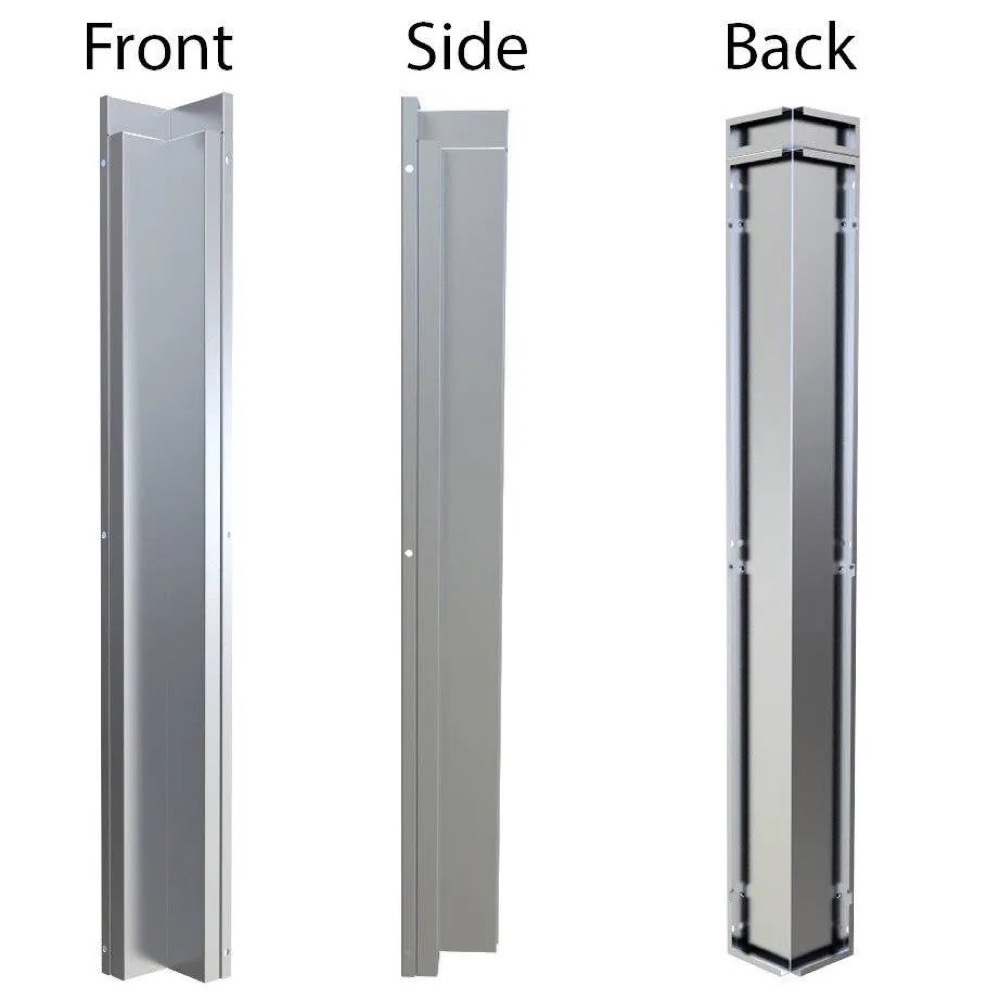 Sunstone Grills 3 Inch 304 Stainless Steel 90 Degree Corner Spacer Panel for Full Height Upper Wall Cabinet