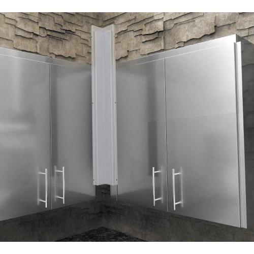 Sunstone Grills 3 Inch 304 Stainless Steel 90 Degree Corner Spacer Panel for Full Height Upper Wall Cabinet