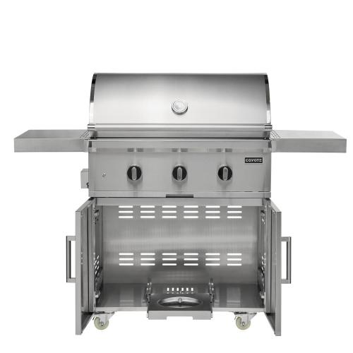 Coyote C Series 34 inch 3 Burner Freestanding Propane Gas Grill