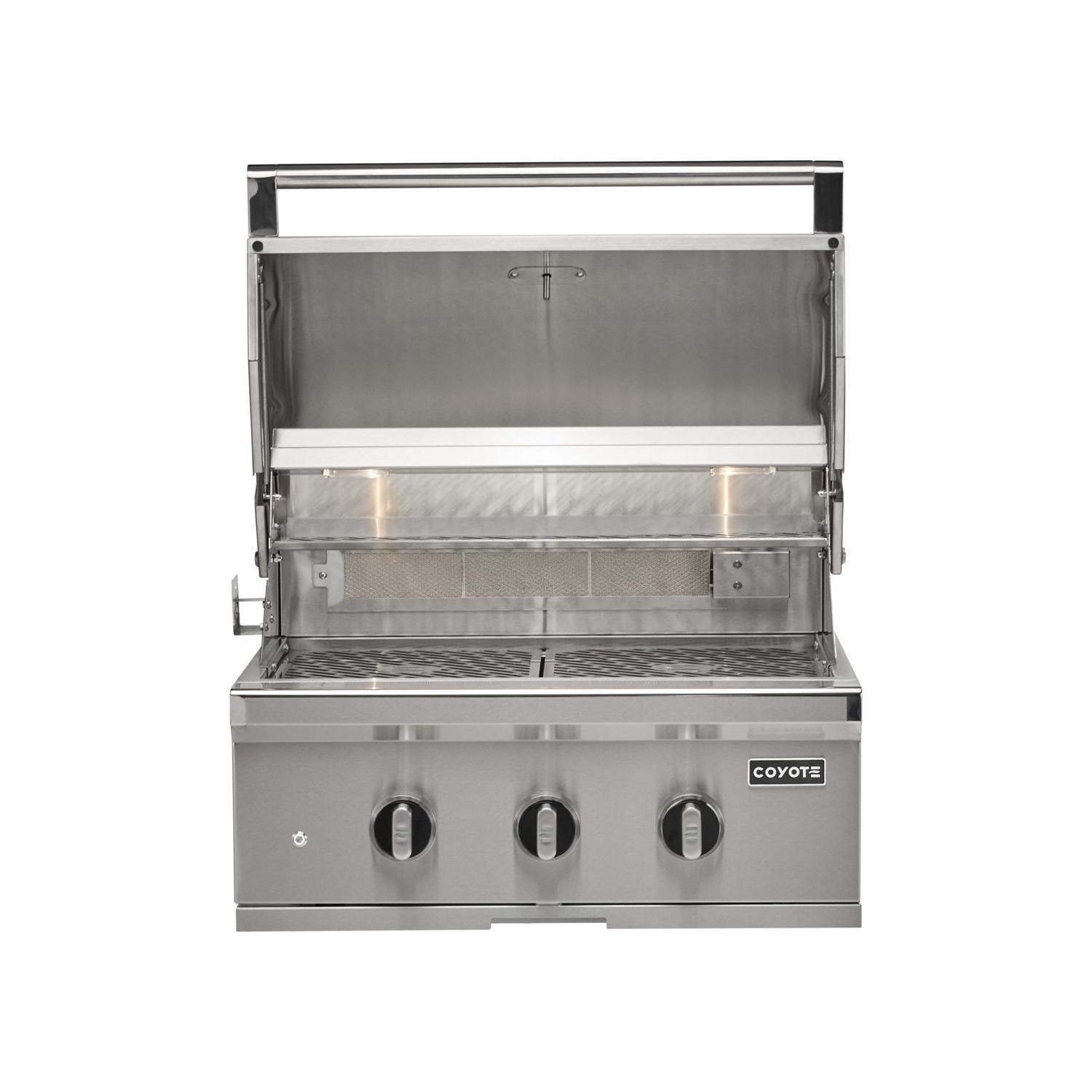 Coyote SL Series 30 Inch 2 Burner Built In Natural Gas Grill with Sear Burner  and  Rotisserie