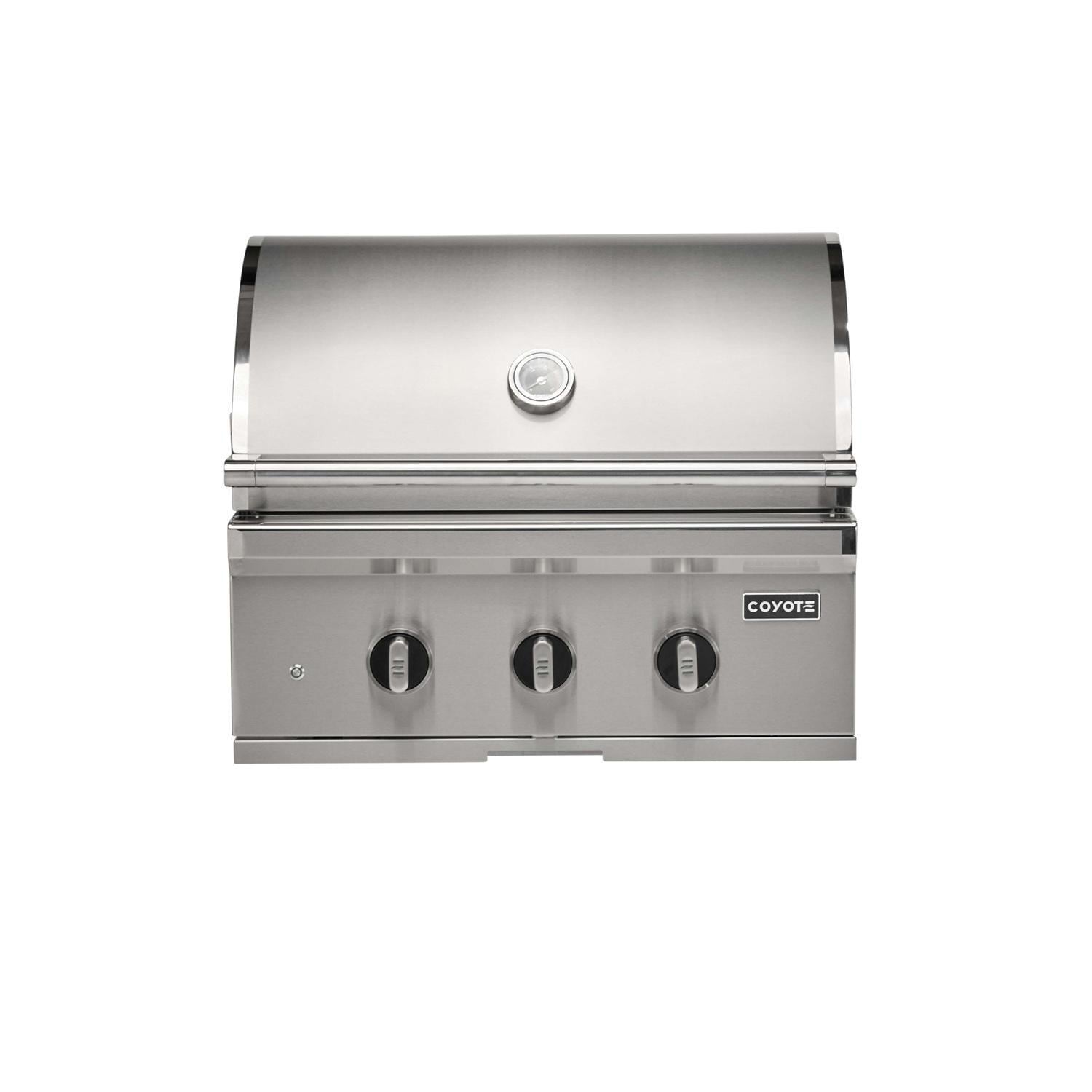 Coyote SL Series 30 Inch 2 Burner Built In Natural Gas Grill with Sear Burner  and  Rotisserie