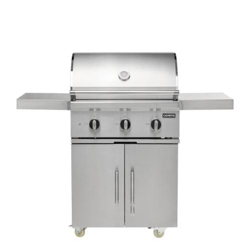 Coyote SL Series 30 Inch 2 Burner Freestanding Propane Gas Grill with Sear Burner  and  Rotisserie