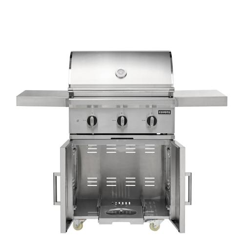 Coyote SL Series 30 Inch 2 Burner Freestanding Natural Gas Grill with Sear Burner  and  Rotisserie