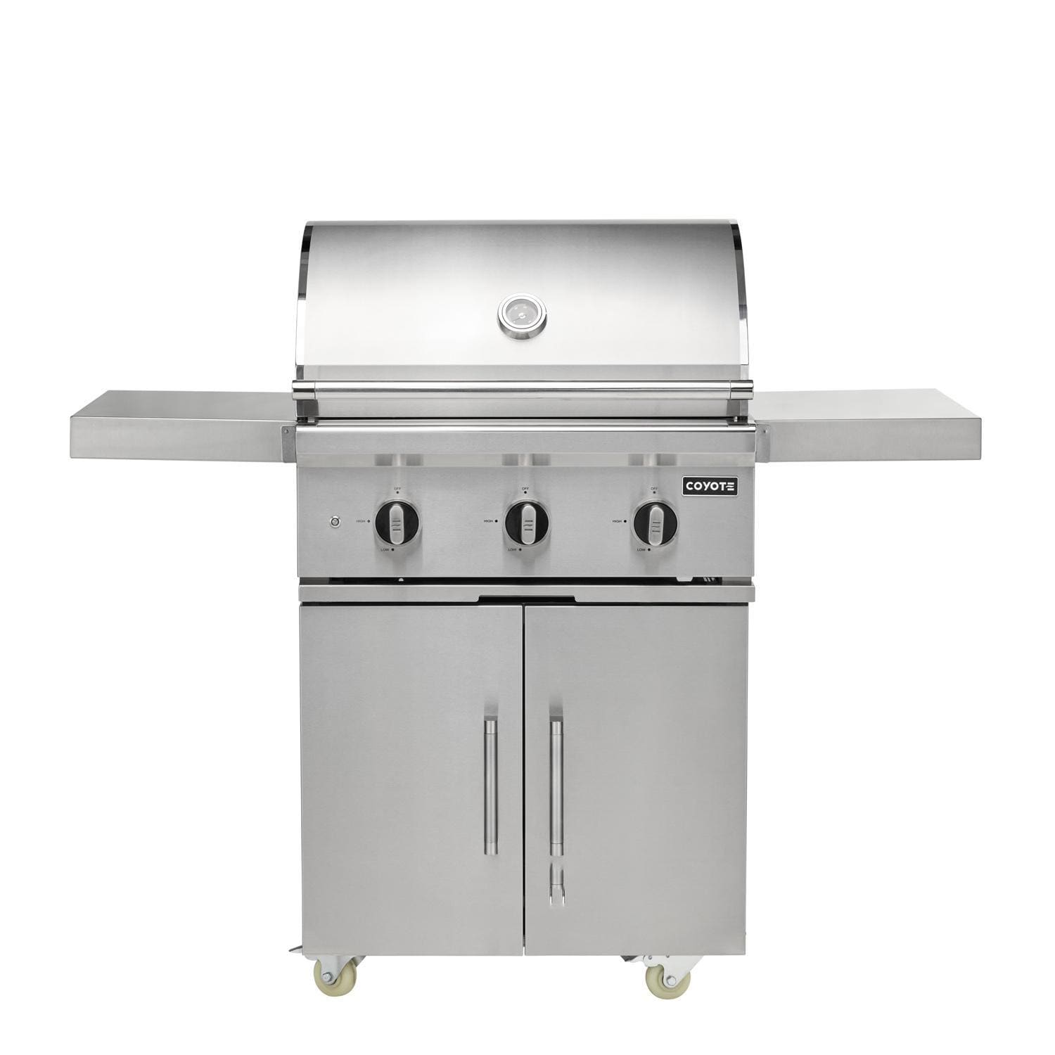 Coyote SL Series 30 Inch 2 Burner Freestanding Natural Gas Grill with Sear Burner  and  Rotisserie
