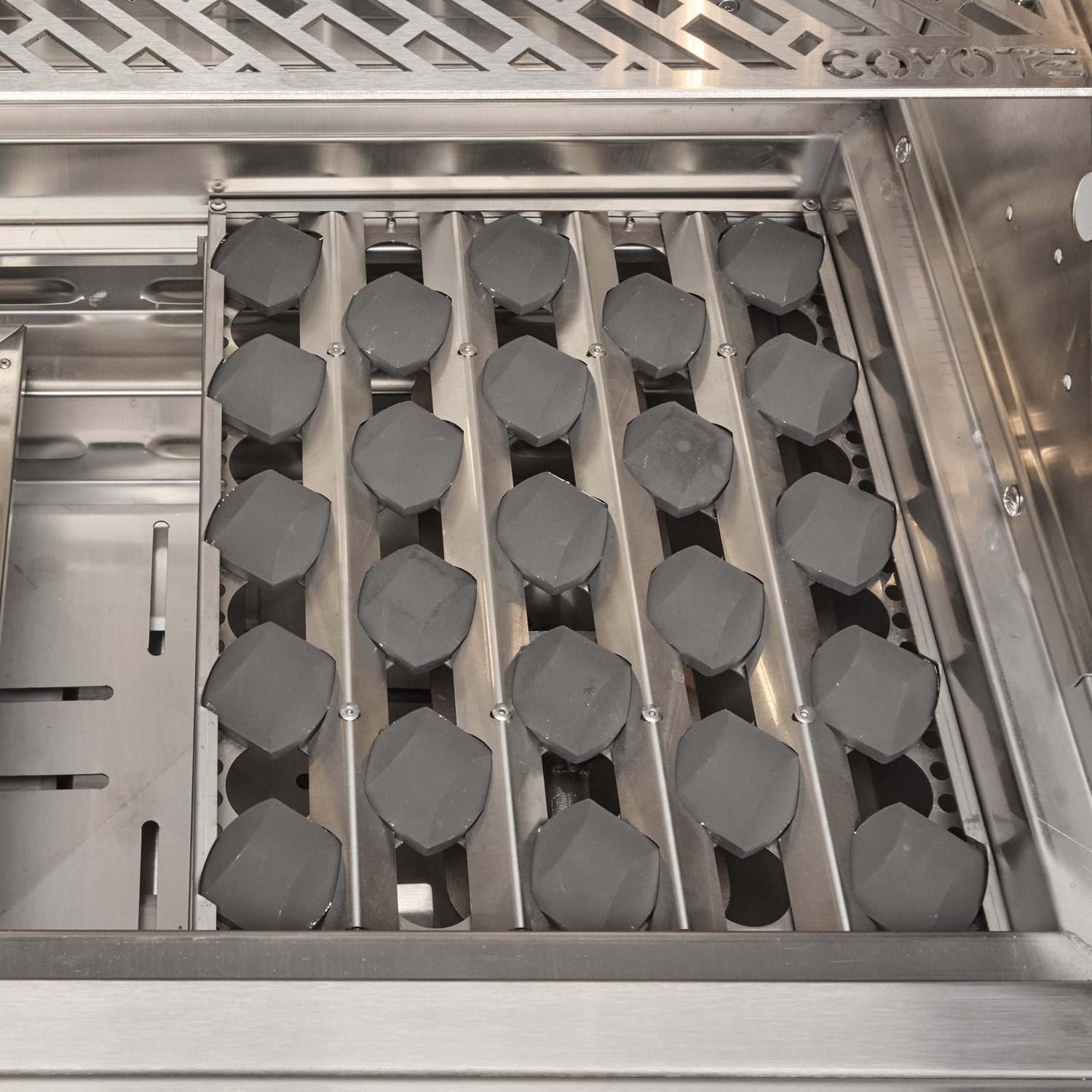 Coyote SL Series 36 Inch 4 Burner Built In Propane Gas Grill with Sear Burner  and  Rotisserie