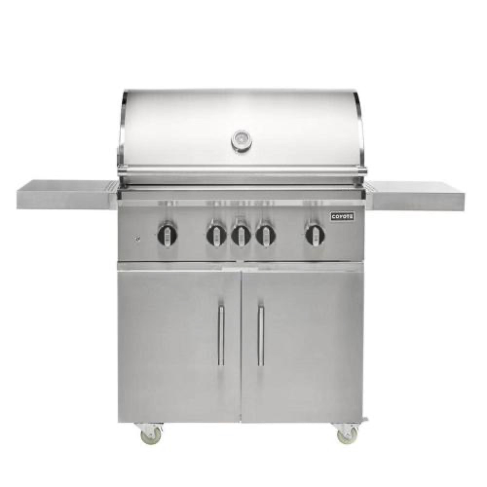 Coyote SL Series 36 Inch 4 Burner Freestanding Propane Gas Grill with Sear Burner  and  Rotisserie