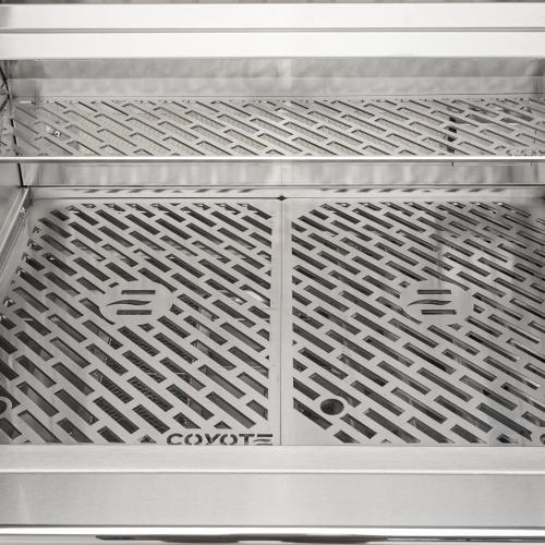Coyote SL Series 36 Inch 4 Burner Freestanding Natural Gas Grill with Sear Burner  and  Rotisserie
