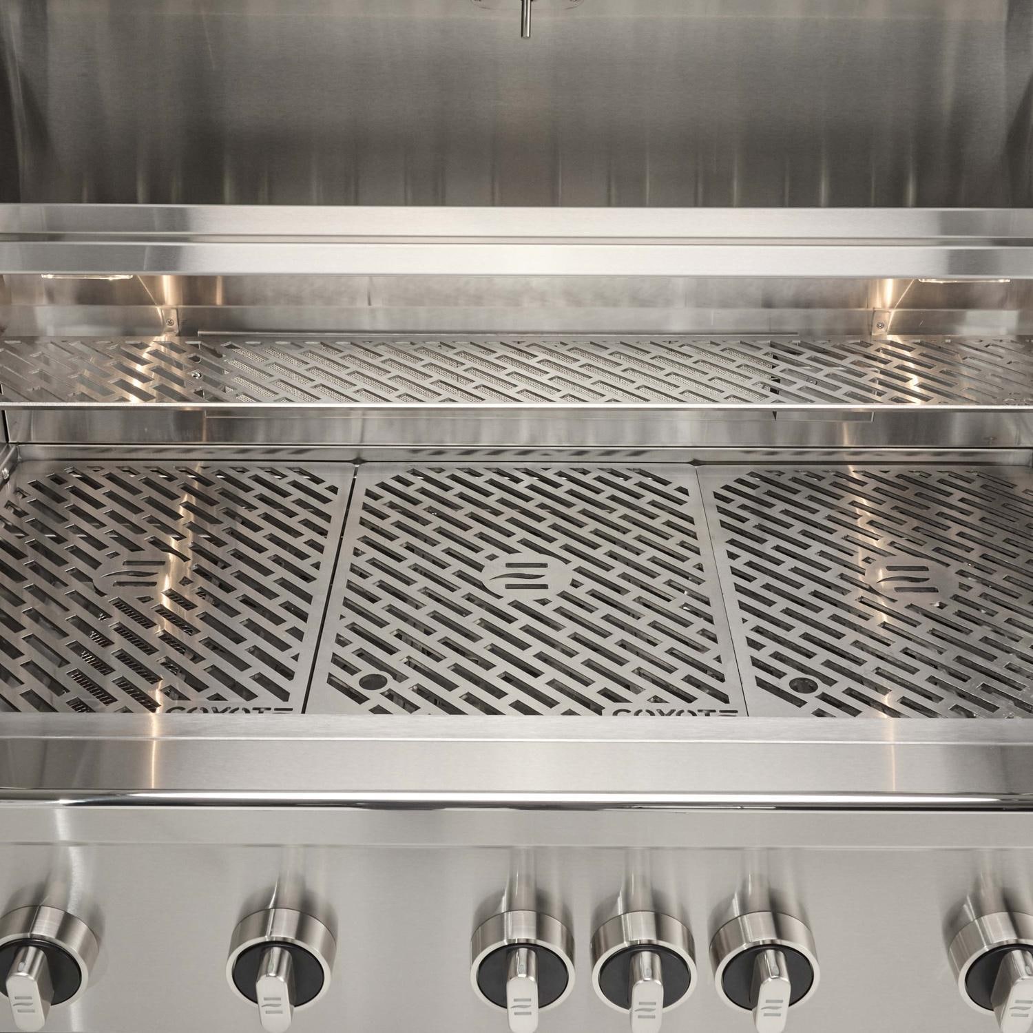Coyote SL Series 42 Inch 5 Burner Freestanding Propane Gas Grill with Sear Burner  and  Rotisserie