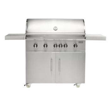 Coyote SL Series 42 Inch 5 Burner Freestanding Propane Gas Grill with Sear Burner and Rotisserie C3SL42LP C3S42CT350