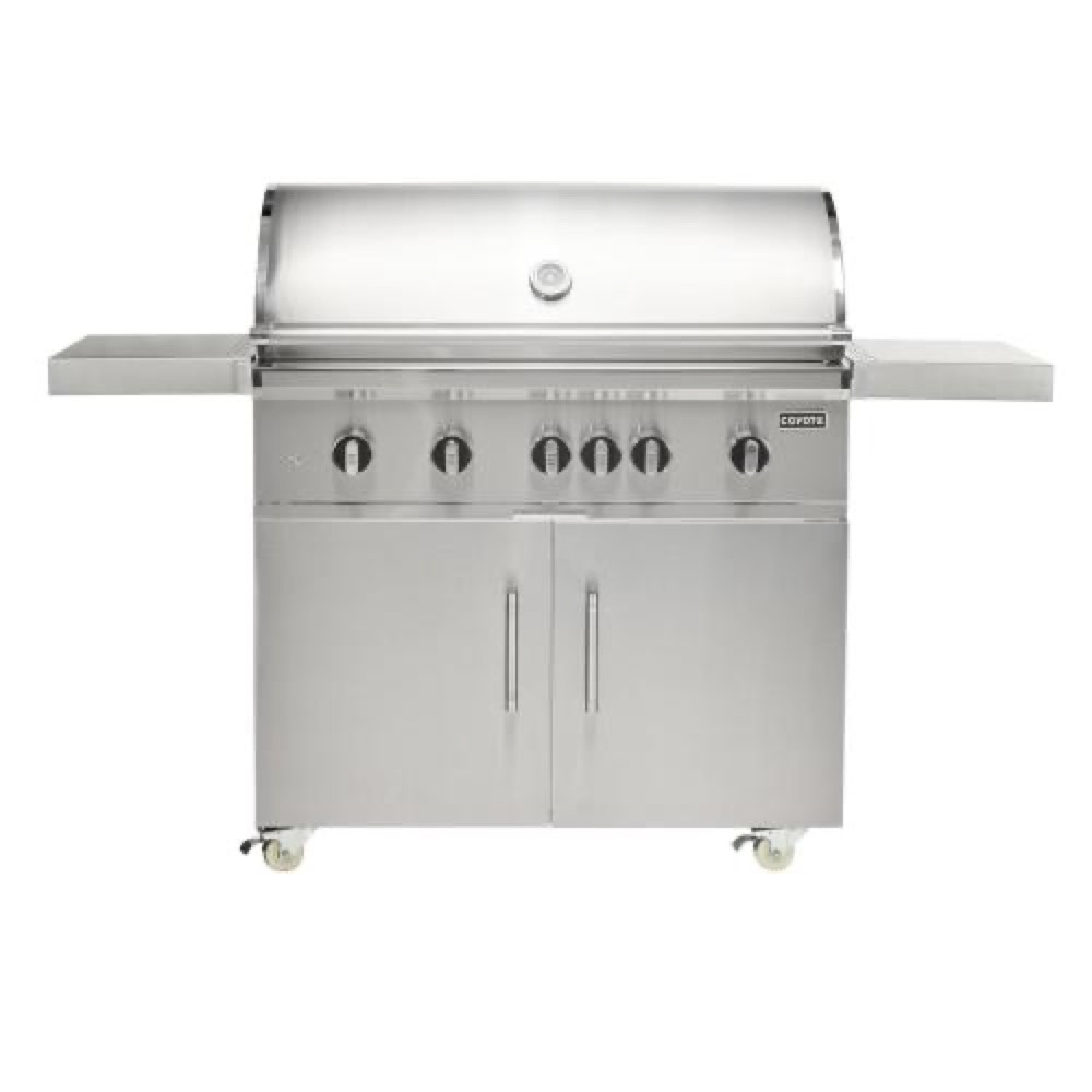 Coyote SL Series 42 Inch 5 Burner Freestanding Propane Gas Grill with Sear Burner  and  Rotisserie
