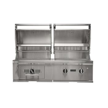 Coyote 50 Inch 2 Burner Built In Gas and Charcoal Dual Fuel Hybrid Grill350