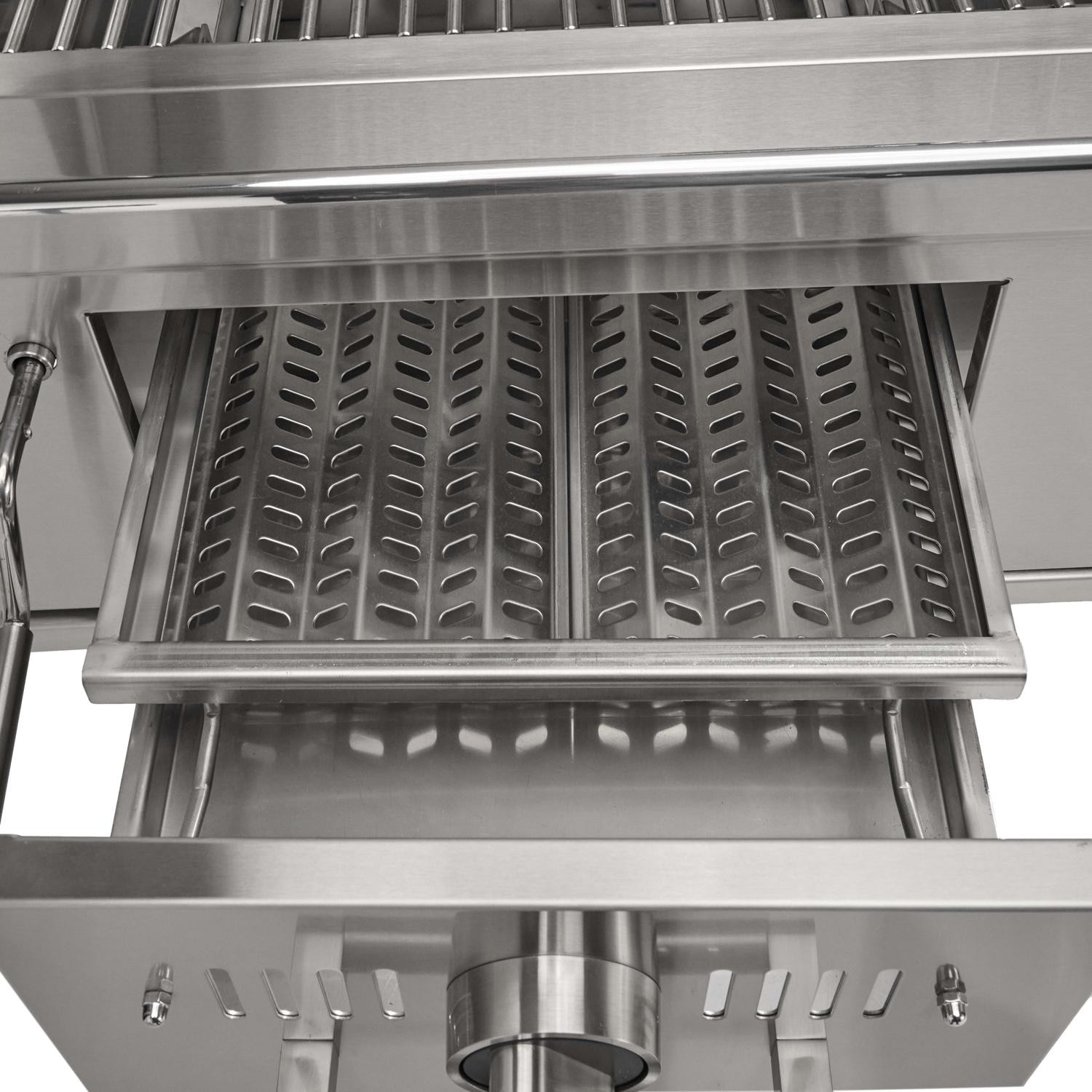 Coyote 50 Inch 2 Burner Built In Propane Gas  and  Charcoal Dual Fuel Hybrid Grill