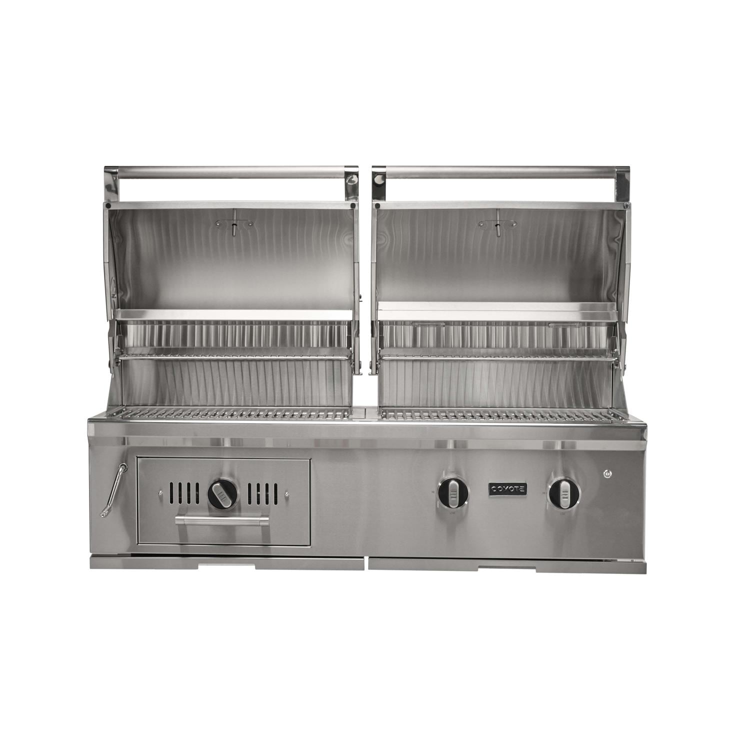Coyote 50 Inch 2 Burner Built In Natural Gas  and  Charcoal Dual Fuel Hybrid Grill