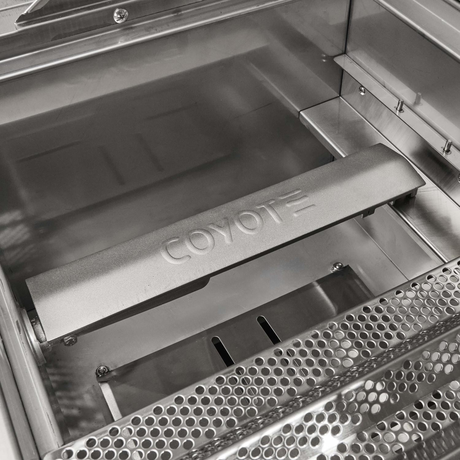 Coyote 50 Inch 2 Burner Freestanding Propane Gas  and  Charcoal Dual Fuel Hybrid Grill