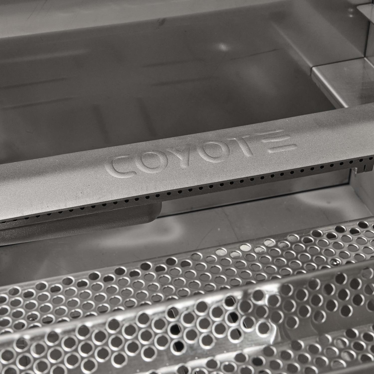 Coyote 50 Inch 2 Burner Freestanding Natural Gas  and  Charcoal Dual Fuel Hybrid Grill