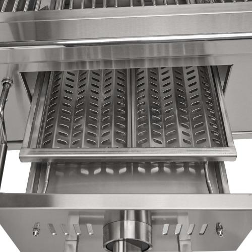 Coyote 50 Inch 2 Burner Freestanding Natural Gas  and  Charcoal Dual Fuel Hybrid Grill