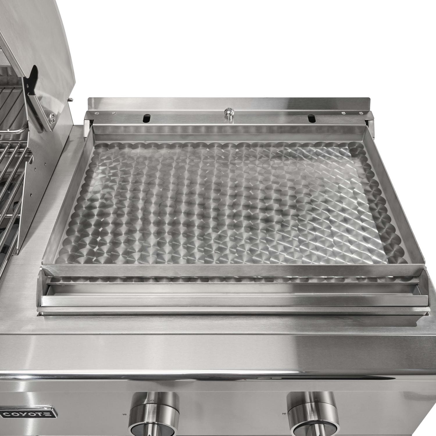 Coyote 50 Inch 4 Burner Built In Natural Gas  and  Flat Top Grill Combo