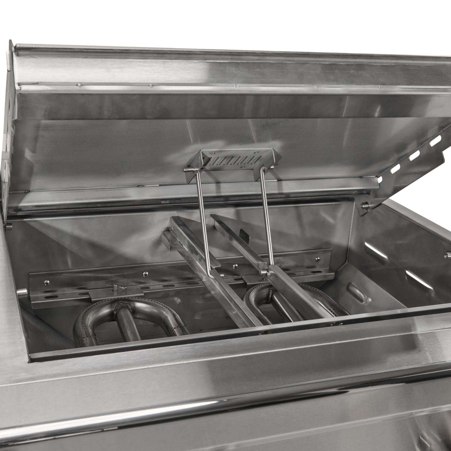 Coyote 50 Inch 4 Burner Built In Natural Gas  and  Flat Top Grill Combo