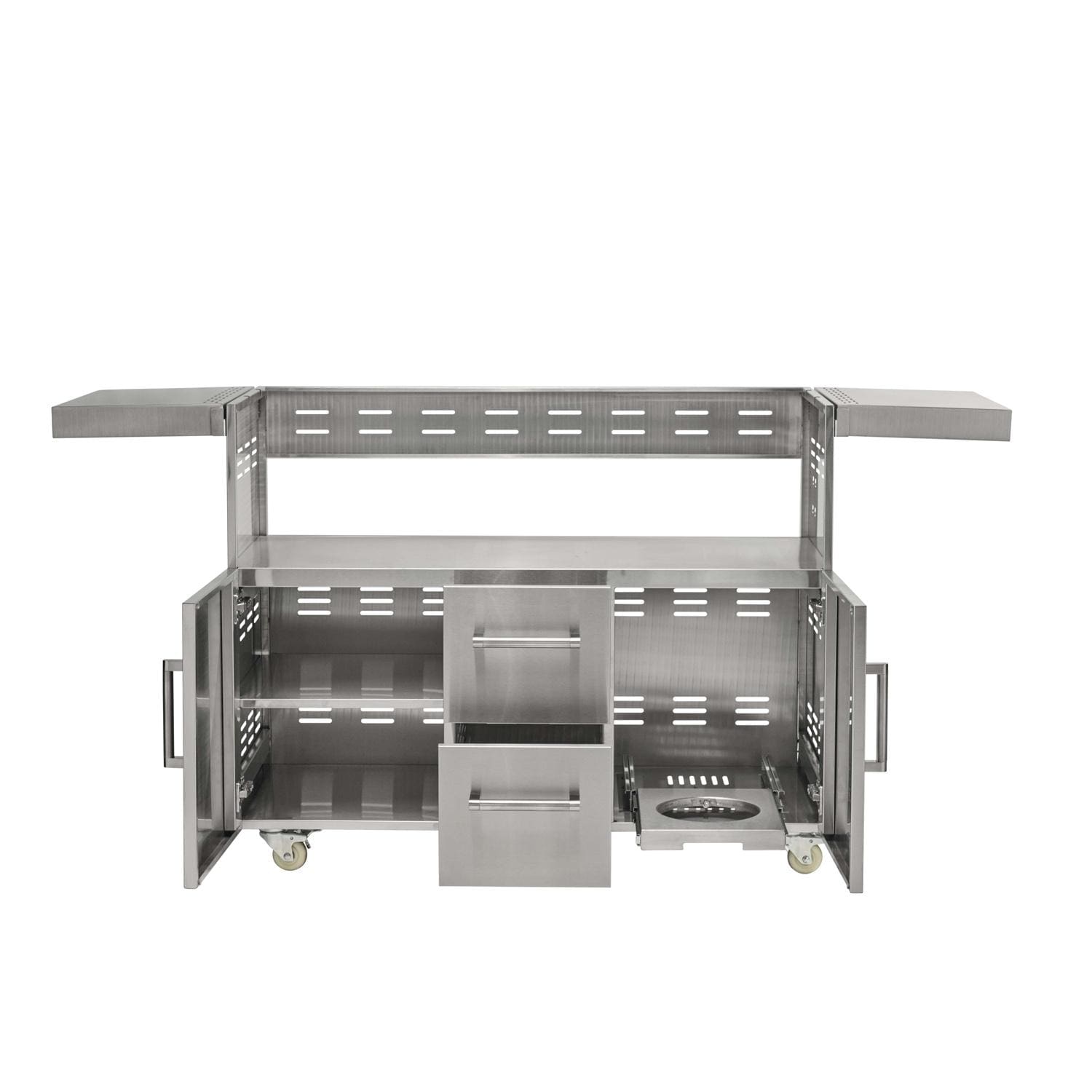 Coyote 50 Inch 4 Burner Freestanding Propane Gas  and  Flat Top Grill Combo