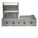 Coyote 50 Inch 4 Burner Freestanding Natural Gas  and  Flat Top Grill Combo