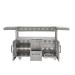 Coyote 50 Inch 4 Burner Freestanding Natural Gas  and  Flat Top Grill Combo
