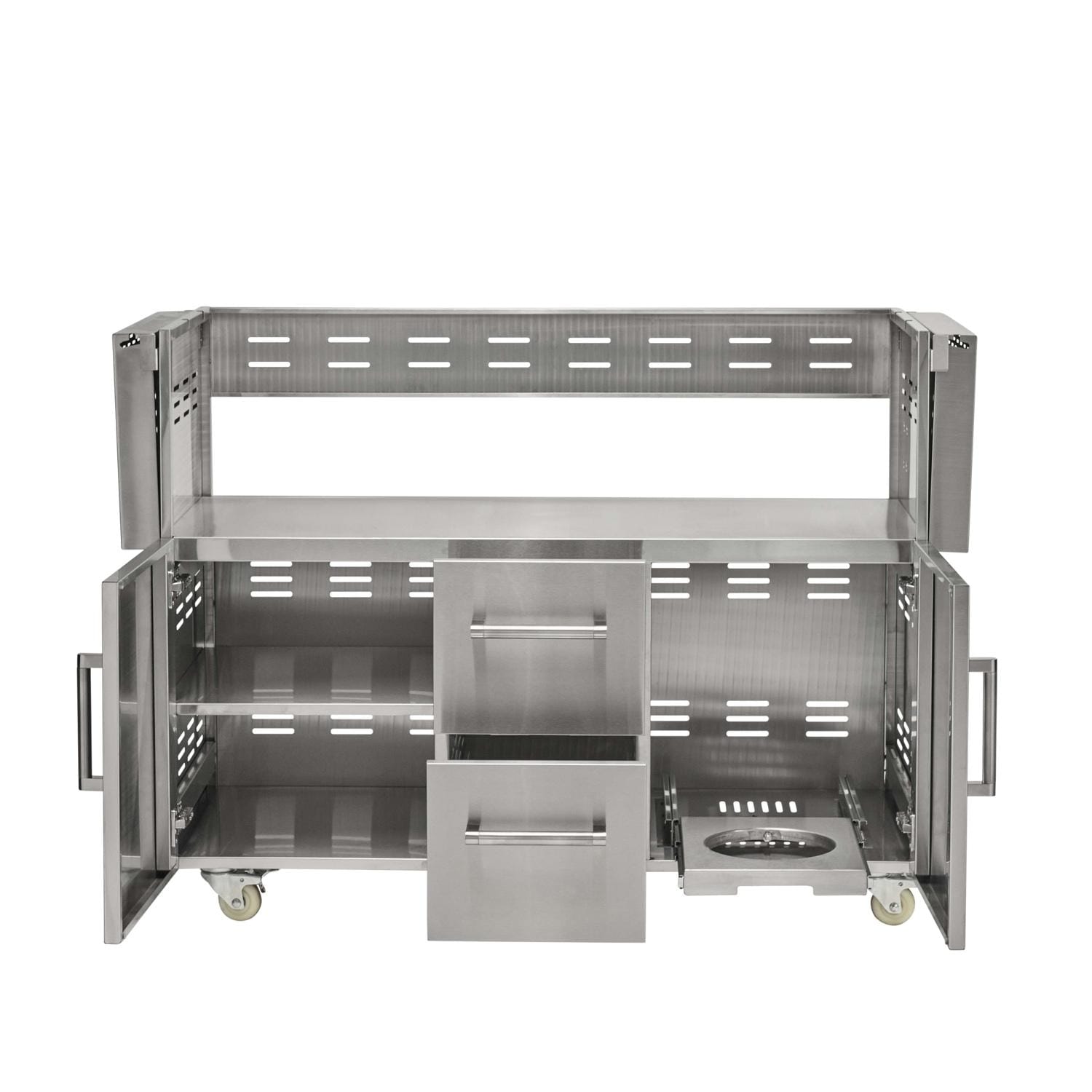 Coyote 50 Inch 4 Burner Freestanding Natural Gas  and  Flat Top Grill Combo