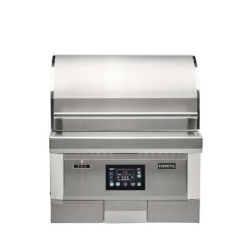 Coyote Next Gen Touch Screen Controlled 28 Inch 304 Stainless Steel Built In Pellet Grill350