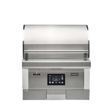 Coyote Next Gen Touch Screen Controlled 28 Inch 304 Stainless Steel Built In Pellet Grill C2P28350