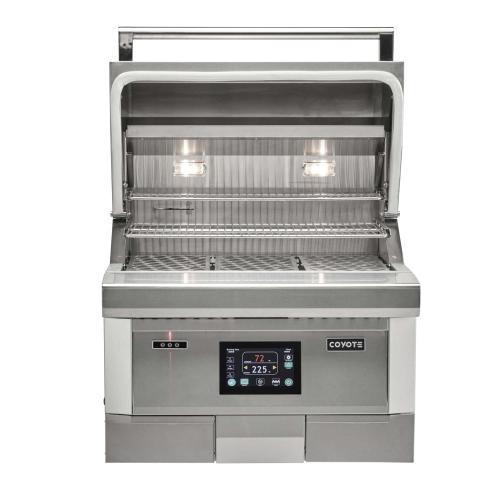 Coyote Next Gen Touch Screen Controlled 28 Inch 304 Stainless Steel Built In Pellet Grill
