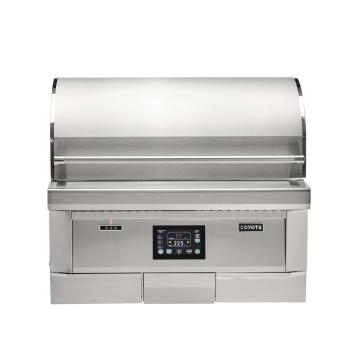 Coyote Next Gen Touch Screen Controlled 36 Inch 304 Stainless Steel Built In Pellet Grill 350