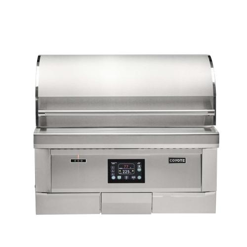 Coyote Next Gen Touch Screen Controlled 36 Inch 304 Stainless Steel Built In Pellet Grill
