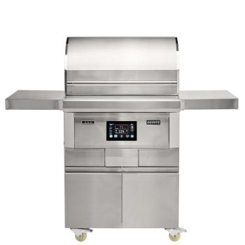 Coyote Next Gen Touch Screen Controlled 28 Inch 304 Stainless Steel Freestanding Pellet Grill350