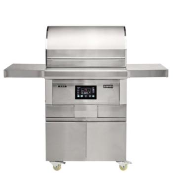 Coyote Next Gen Touch Screen Controlled 28 Inch 304 Stainless Steel Freestanding Pellet Grill C2P28 FS350