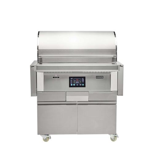 Coyote Next Gen Touch Screen Controlled 36 Inch 304 Stainless Steel Freestanding Pellet Grill