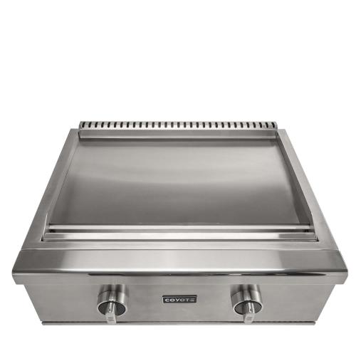 Coyote 30 Inch 2 Burner Built In Natural Gas Commercial Style Flat Top Grill