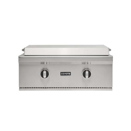 Coyote 30 Inch 2 Burner Freestanding Propane Gas Commercial Style Flat Top Grill