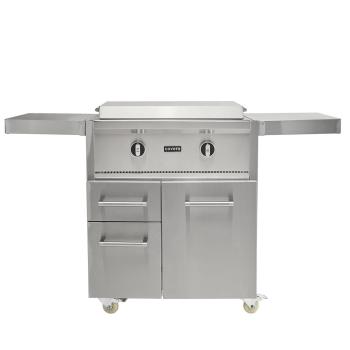 Coyote 30 Inch 2 Burner Freestanding Gas Commercial Style Flat Top Grill350