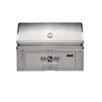 Coyote 36 Inch Built In Stainless Steel Charcoal Grill with Adjustable Charcoal Tray C3CH36350