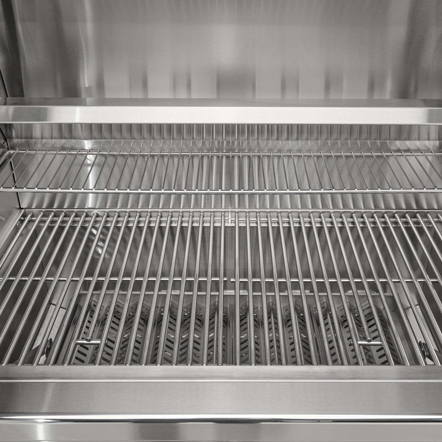 Coyote 36 Inch Built In Stainless Steel Charcoal Grill with Adjustable Charcoal Tray