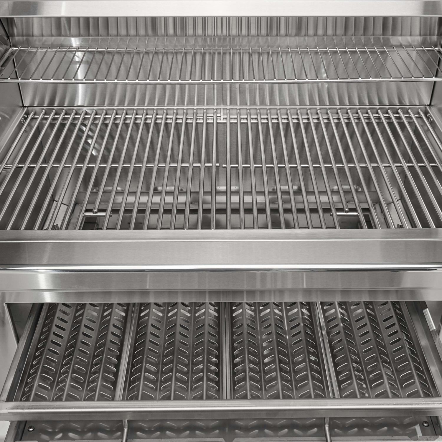 Coyote 36 Inch Built In Stainless Steel Charcoal Grill with Adjustable Charcoal Tray