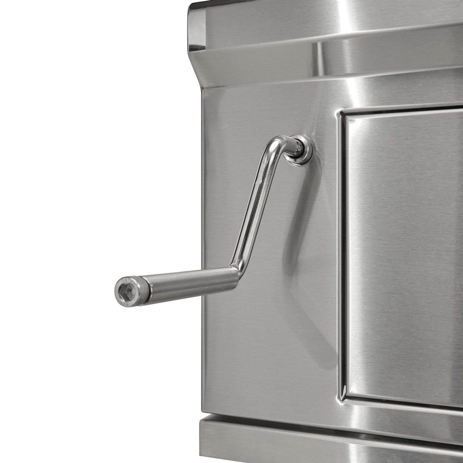 Coyote 36 Inch Built In Stainless Steel Charcoal Grill with Adjustable Charcoal Tray
