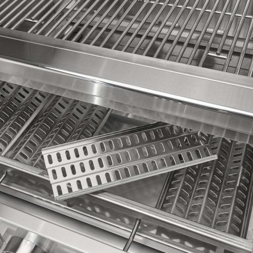 Coyote 36 Inch Built In Stainless Steel Charcoal Grill with Adjustable Charcoal Tray
