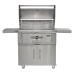 Coyote 36 Inch Freestanding Stainless Steel Charcoal Grill with Adjustable Charcoal Tray