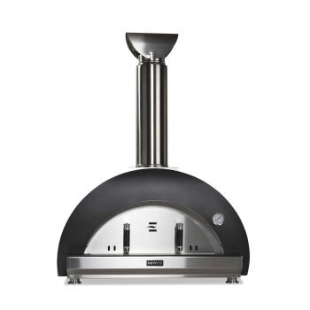 Coyote DUOMO 40 Inch Countertop Wood Fired Outdoor Pizza Oven Matte Black350
