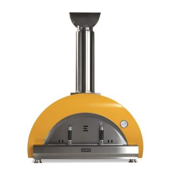 Coyote DUOMO 40 Inch Countertop Wood Fired Outdoor Pizza Oven Yellow350