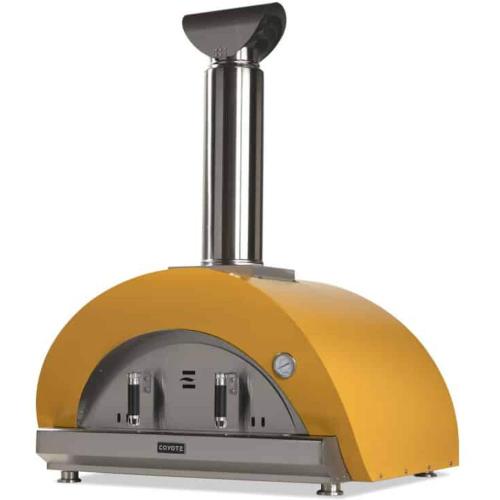 Coyote DUOMO 40 Inch Countertop Wood Fired Outdoor Pizza Oven   Yellow
