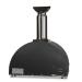 Coyote 30 Inch Countertop Hybrid Propane Gas  and  Wood Fired Multi Fuel Outdoor Pizza Oven   Matte Black